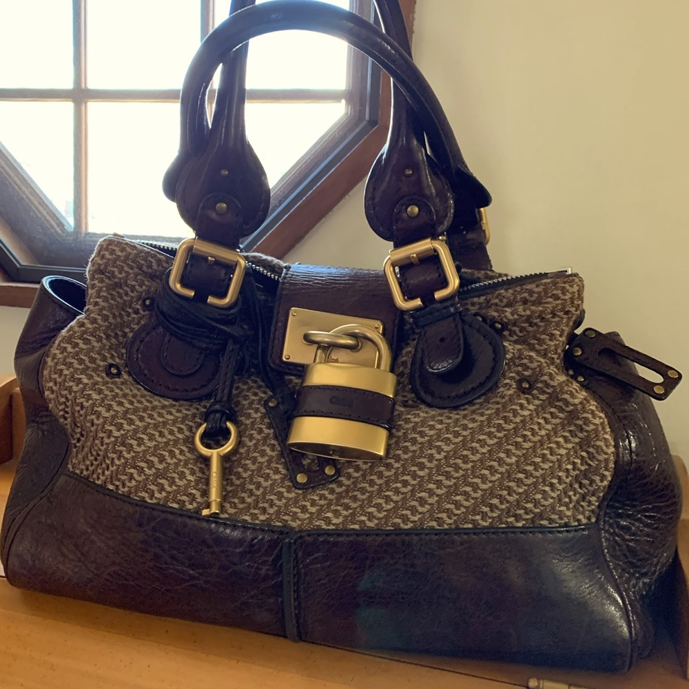 CHLOE PADDINGTON TWEED SATCHEL LIMITED EDITION